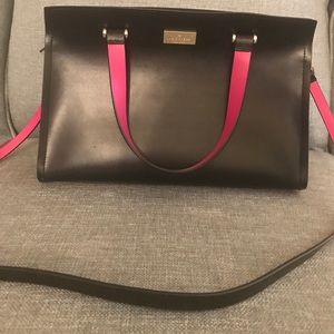 New w/o tags Kate Spade leather black & pink purse